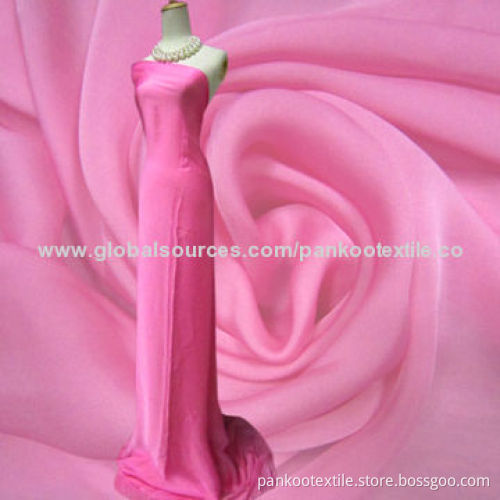30D Poly Satin Chiffon Fabric with 58gsm, for Ladies' Dresses